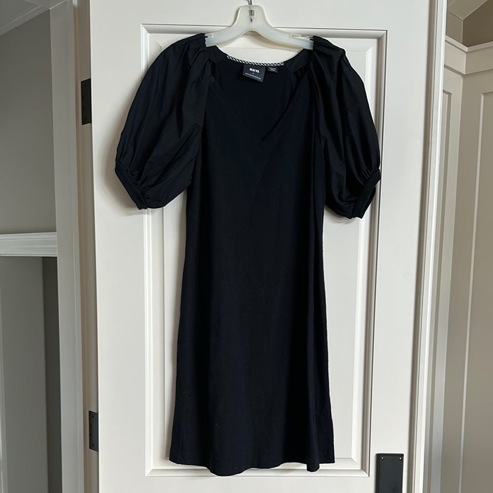 Elegant Black Puff Sleeve Dress